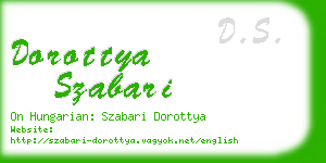 dorottya szabari business card